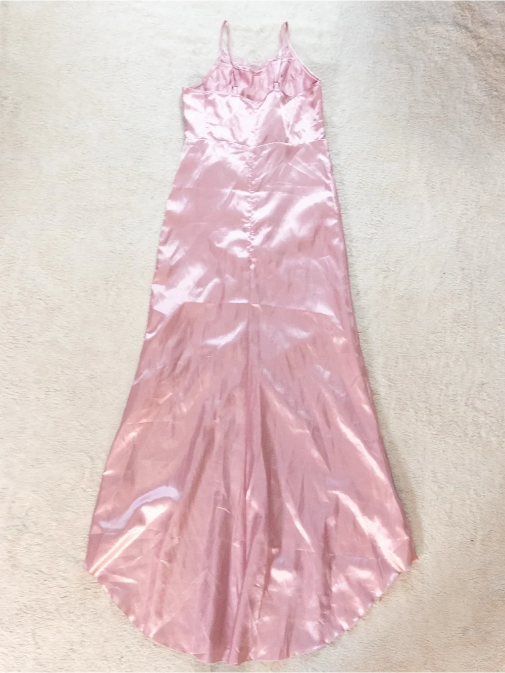 SHEIN Girls Pink Satin Lace Trim Dress Size 10 Years – Excellent Condition